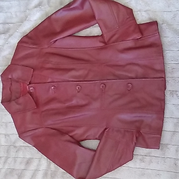Danier, Leather Jacket, Red - Picture 1 of 10